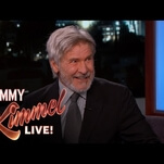 Harrison Ford seems a little too excited to play Indiana Jones again