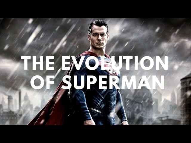 This video traces 75 years of Superman evolution