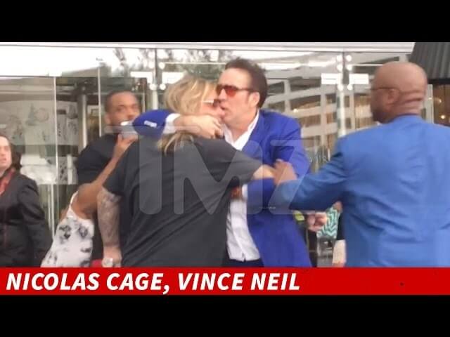 Nicolas Cage and Vince Neil brawled on the streets of Las Vegas