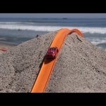 Enjoy some high-octane beach racing action, courtesy of Hot Wheels