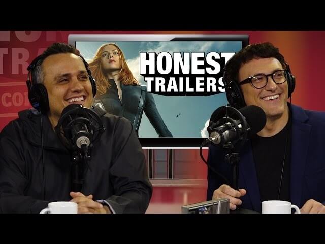 The Russo brothers watch the Winter Soldier Honest Trailer with the guys who made it