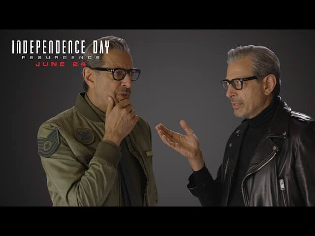 Jeff Goldblum meets Jeff Goldblum in this meta Independence Day: Resurgence promo