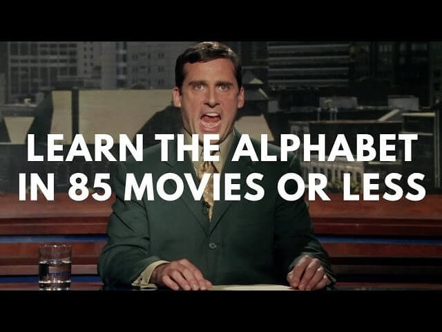 Master the alphabet with this supercut from 85 films