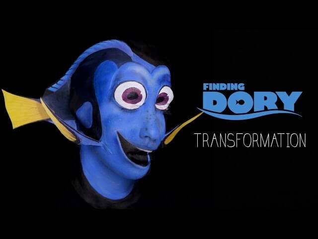 This woman creepily transforms herself into Dory because doing so is possible