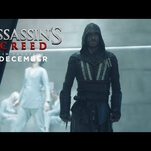 A behind-the-scenes look at Assassin’s Creed suggests the stabbing isn’t real