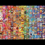 This is what a whole wall of pop culture cereal boxes looks like