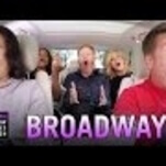 Broadway stars hitch a ride in James Corden’s latest Carpool Karaoke