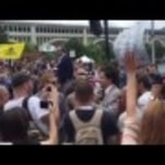 Eric Andre crashed an Alex Jones rally in Cleveland