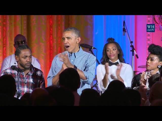 President Obama celebrates Independence Day with Kendrick Lamar and Janelle Monáe