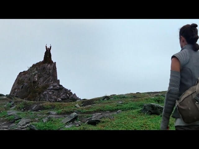 Daisy Ridley backs away from John Cleese in this Star Wars/Holy Grail mashup