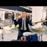 That guy playing the drums in the subway is Joseph Gordon-Levitt