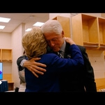 Watch celebrities and politicians mingle backstage at the DNC