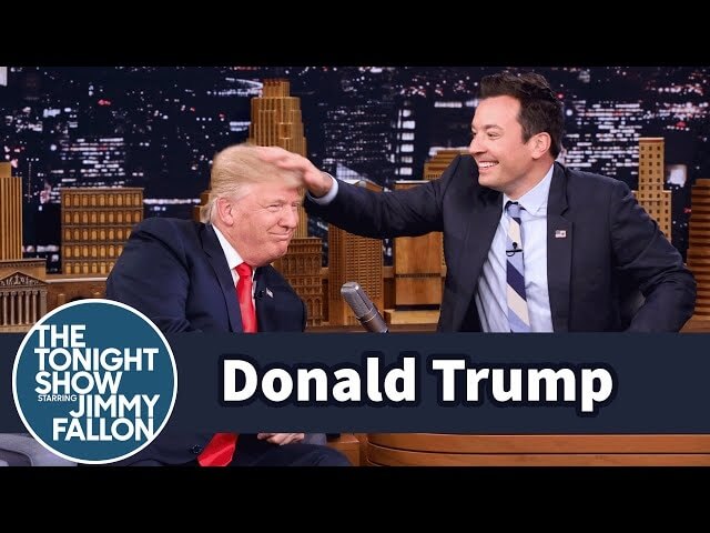 Jimmy Fallon grooms Donald Trump during fawning Tonight Show appearance