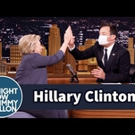 Jimmy Fallon trades tousles with Trump for high fives with Clinton