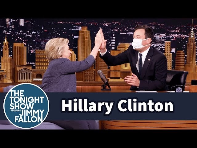 Jimmy Fallon trades tousles with Trump for high fives with Clinton