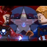 Captain America and Iron Man duke it out Lego style