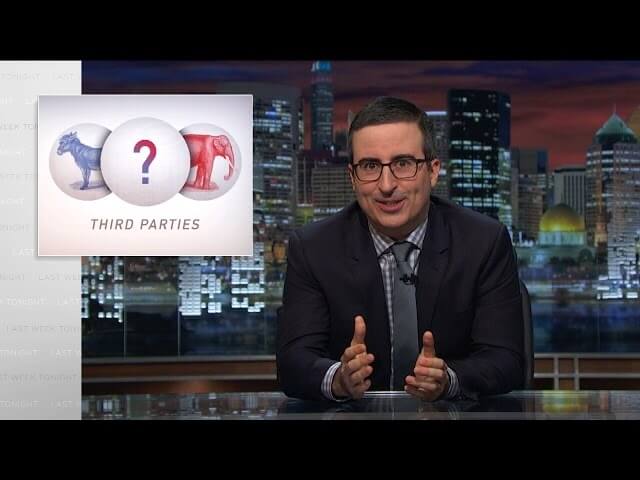 John Oliver tears apart the inane proposals of third-party candidates