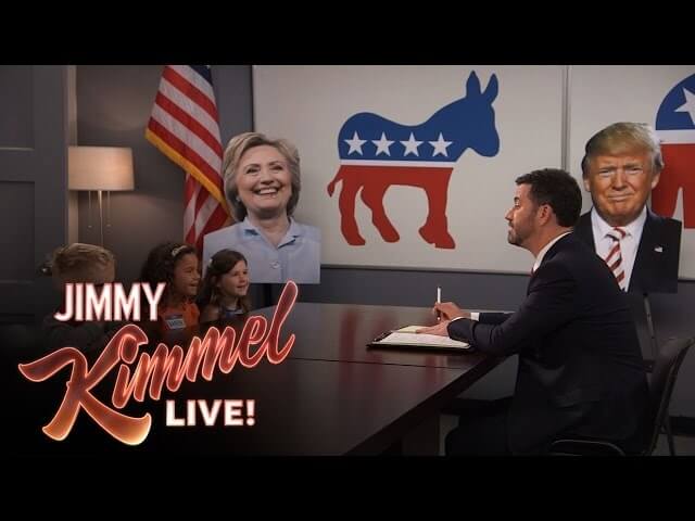 Jimmy Kimmel surveys some savvy kids about the presidential debate