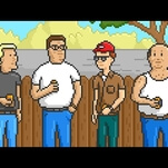 Pixel art King Of The Hill intro is like coolest Sega Genesis game ever