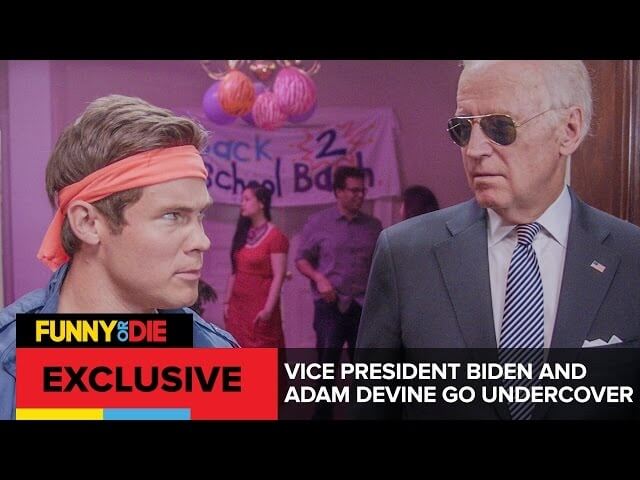 Adam DeVine and Joe Biden go back to college in a new PSA