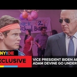 Adam DeVine and Joe Biden go back to college in a new PSA