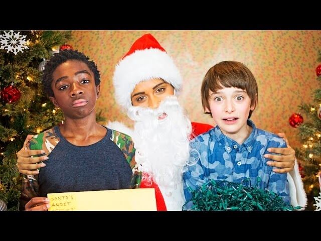 The Stranger Things kids get threatened by the world’s shittiest Santa