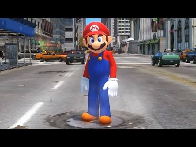 Mario gets modded into Grand Theft Auto, to horrifying results