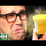 Today, you’ve earned this video of men smelling urine