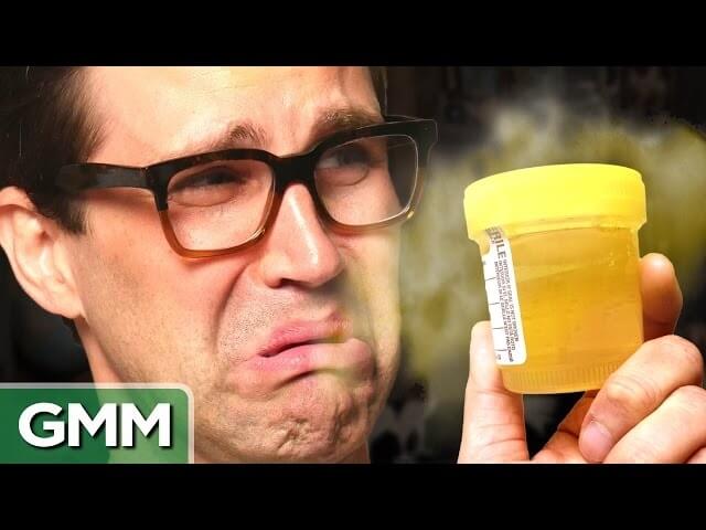 Today, you’ve earned this video of men smelling urine