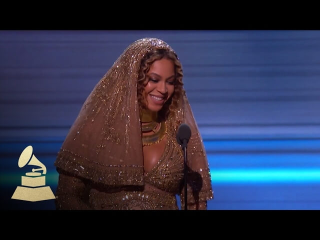 Beyoncé gives a regal Grammys performance