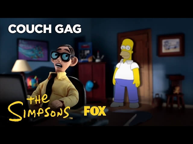 Homer meets the ultimate Simpsons fan in new couch gag