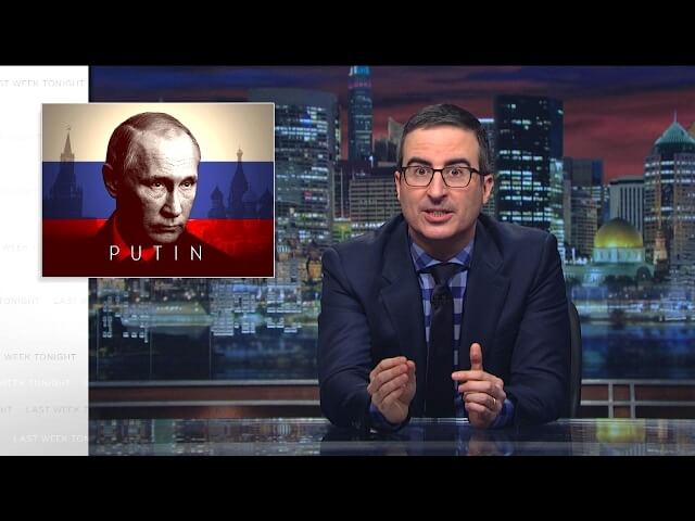 John Oliver resorts to using techno music to warn Trump about Putin