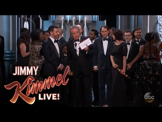 Let Jimmy Kimmel describe what it was like in the middle of that Oscars mess