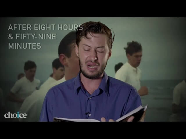 Here’s nine hours of a guy reading the entire terms and conditions for the Amazon Kindle