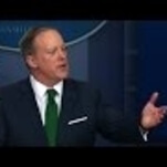 Sean Spicer, buddy, don’t wear a green tie on TV