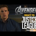 The Avengers watch the Justice League trailer, decide it looks pretty okay, actually