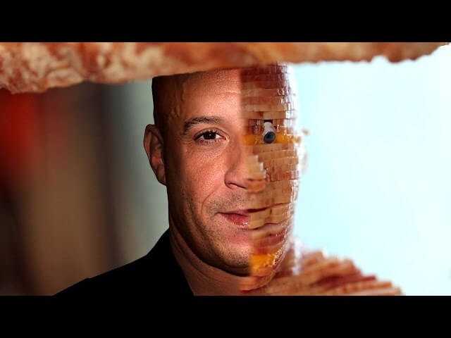 Behold: A ham and cheese sandwich that looks like Vin Diesel