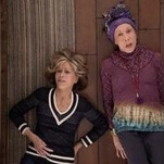 Being stuck on the floor doesn’t stop Grace And Frankie from having fun