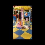 Little girl dragged in circle by merry-go-round in perfect metaphor for life