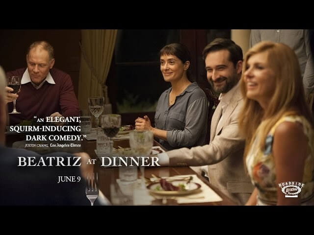 Salma Hayek calls out John Lithgow in the politically charged Beatriz At Dinner