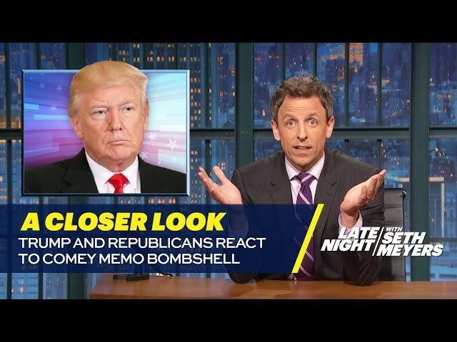 Seth Meyers tried to keep up with the next [Law & Order sound] from the White House