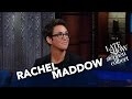 Rachel Maddow talks ratings and the prospect of Republicans doing the right thing on The Late Show