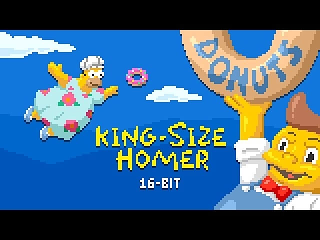 Press any key to enjoy this 16-bit tribute to King-Sized Homer