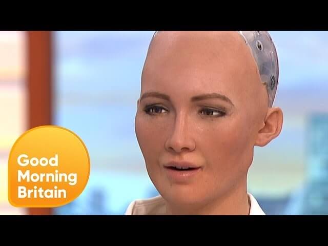 Piers Morgan explores the future of creepiness by hitting on a robot