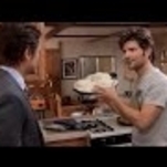 Life imitates art, still fails to be a pizza, as Adam Scott accidentally makes a calzone