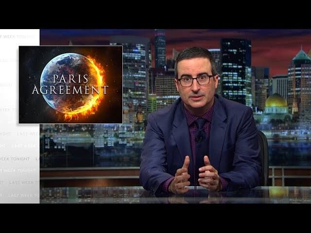 John Oliver takes deep breath, explains why the Paris agreement helps us breathe on Last Week Tonight