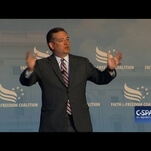 Relax, sit back, and enjoy the sight of Ted Cruz getting played off a stage mid-speech