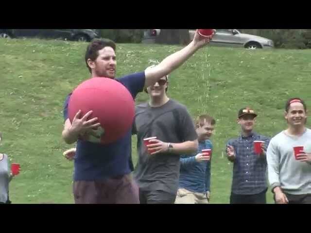 Games don’t get much more American than sloshball, a.k.a. kickball with beer