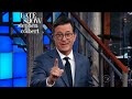 Stephen Colbert returns from vacation to find Donald Trump Jr. has wrecked the joint