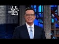 Stephen Colbert reacts to the pending apocalypse with his customary poise